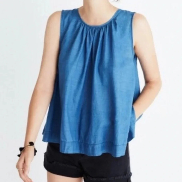 MADEWELL Riverbank Button Back Sleeveless Blouse - Picture 8 of 8